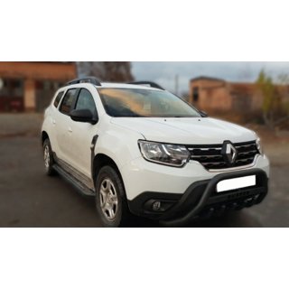 Кенгурятник с надписью WT004 Черный (нержавейка) Dacia Duster 2018-2024 гг. фото 4