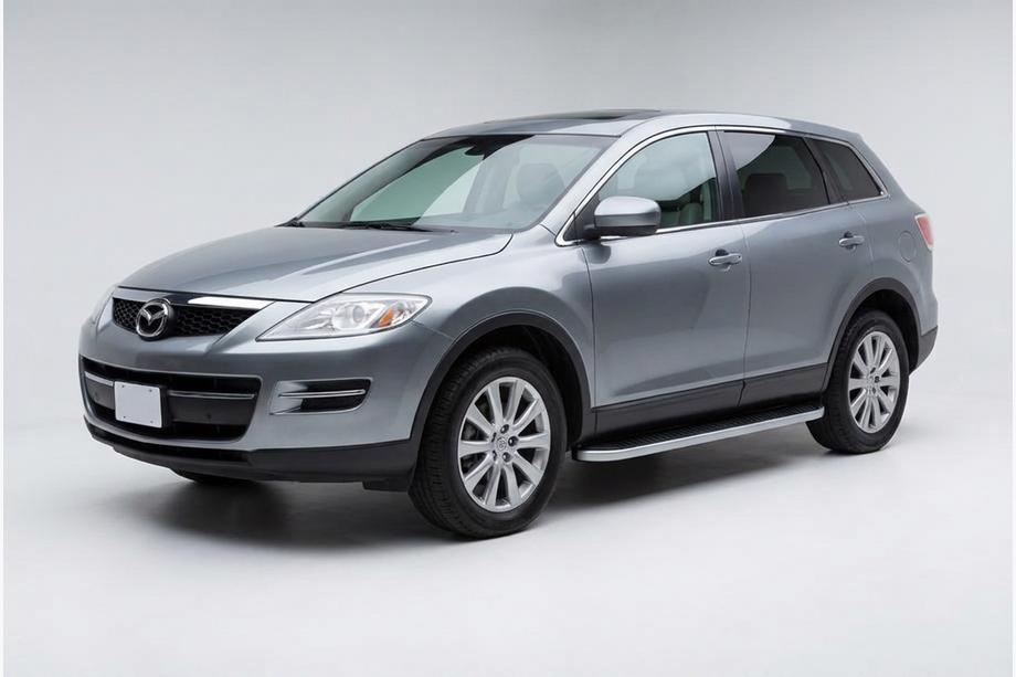 Mazda CX-9 2007-2016 гг. Боковые Подножки Tayga Grey (2 шт., Алюминий) Image