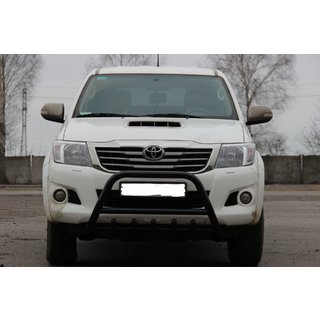 Кенгурятник WT003 Черный Нержавейка Toyota Hilux 2006-2015 гг. фото 1