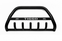 Chery Tiggo 3 2005- гг. Кенгурятник WT004 Черный (Нержавейка) фото 1