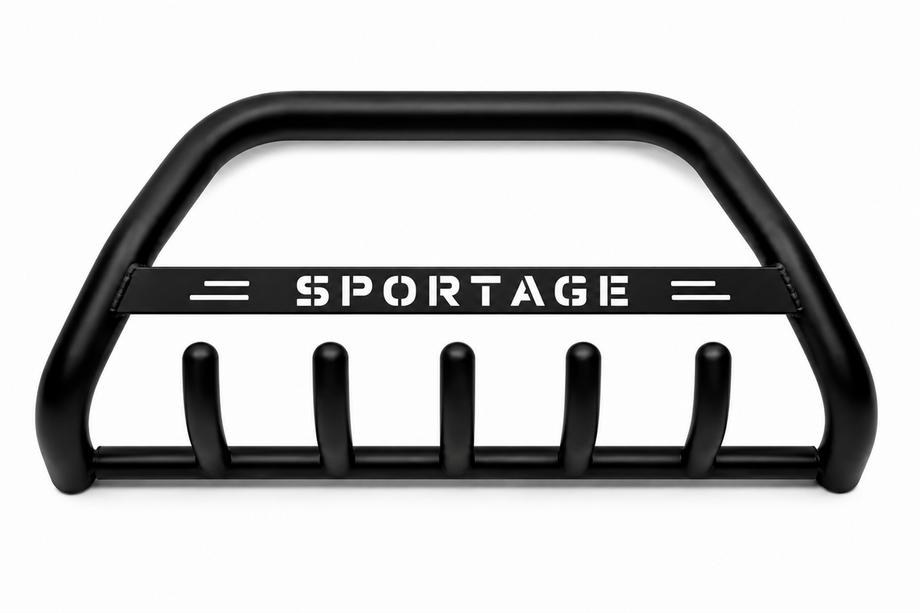 Kia Sportage 2004-2010 гг. Кенгурятник WT004 Черный (Нержавейка) Image