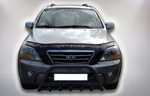 Kia Sorento I BL 2002-2009 гг. Кенгурятник WT004 Черный (Нержавейка) фото 2