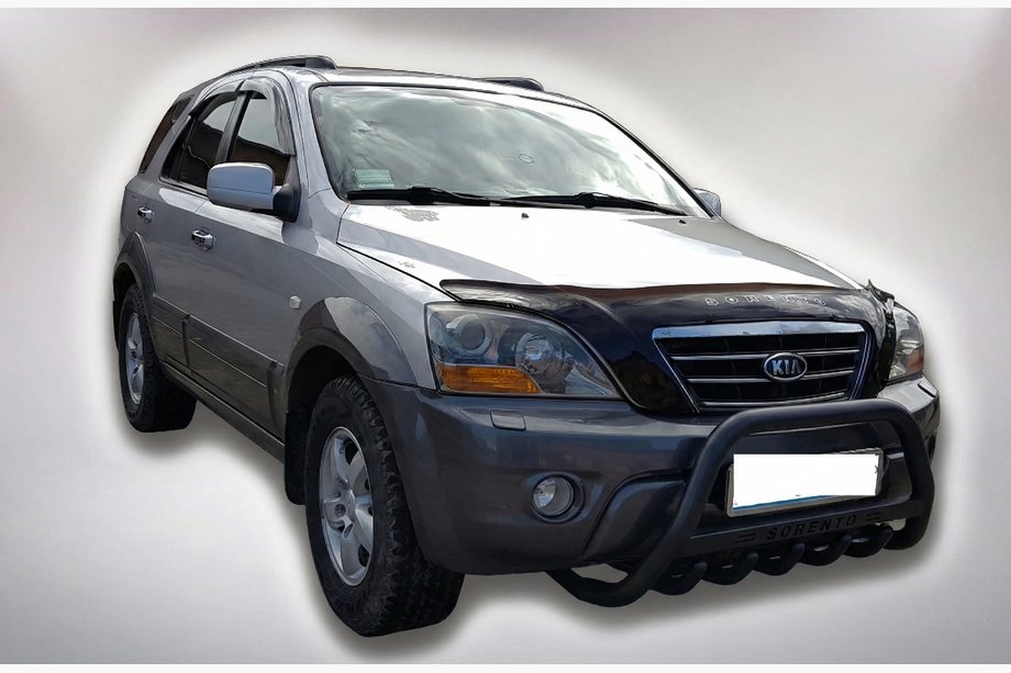 Kia Sorento I BL 2002-2009 гг. Кенгурятник WT004 Черный (Нержавейка) Image