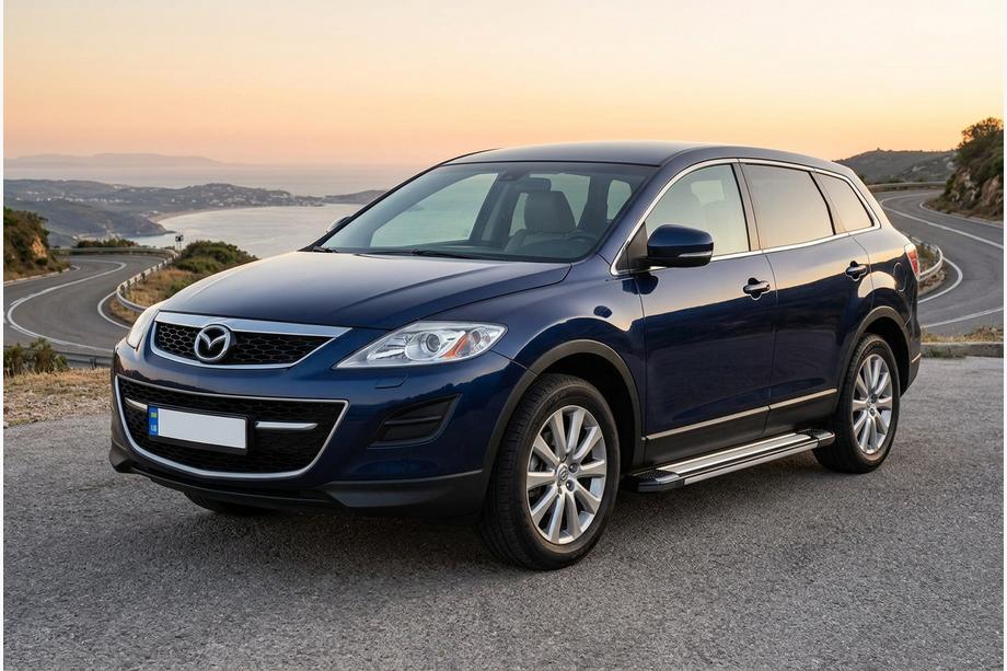 Mazda CX-9 2007-2016 гг. Боковые Подножки Rainbow (2 шт., Алюминий) Image