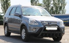 Honda CRV 2001-2006 гг. Кенгурятник WT004 Черный (Нержавейка) фото 2