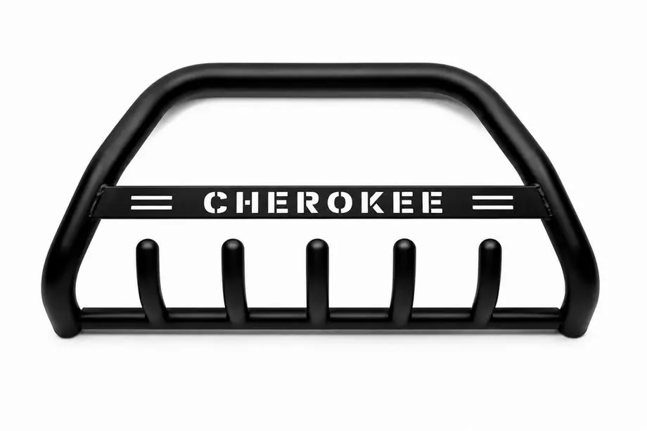 Jeep Grand Cherokee WJ 1999-2004 гг. Кенгурятник WT004 Черный (Нержавейка) Фото 2