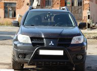 Mitsubishi Outlander 2001-2006 гг. Кенгурятник WT003 Черный Нержавейка фото 3