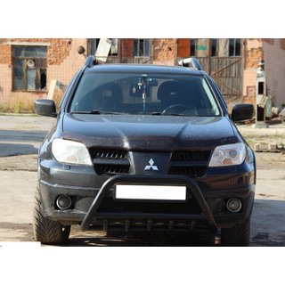 Кенгурятник WT003 Черный Нержавейка фото 3