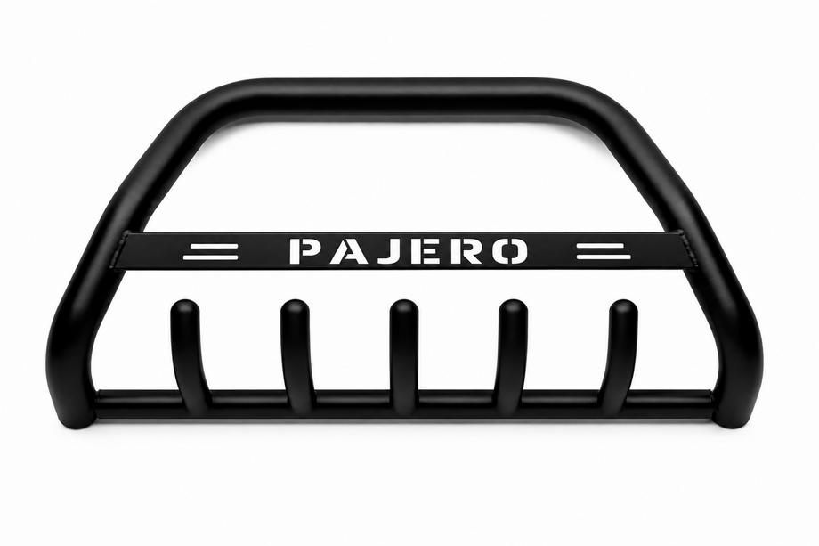 Mitsubishi Pajero Sport 1996-2007 гг. Кенгурятник WT004 Черный (Нержавейка) Фото 1