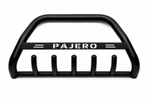 Mitsubishi Pajero Sport 2015- гг. Кенгурятник WT004 Черный (Нержавейка) фото 1