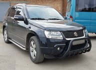 Suzuki Grand Vitara 2005-2017 гг. Кенгурятник WT004 Черный (Нержавейка) фото 4