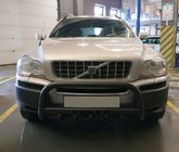 Volvo XC90 2002-2014 гг. Кенгурятник WT004 Черный (Нержавейка) фото 1