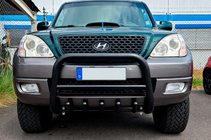 Hyundai Terracan 2001-2007 гг. Кенгурятник WT003 Черный Нержавейка фото 1