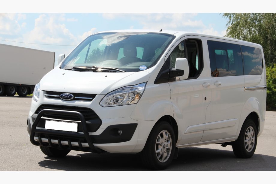 Ford Custom 2013-2022 гг. Кенгурятник WT003 Черный Нержавейка Фото 1