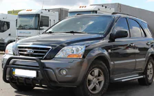 Kia Sorento I BL 2002-2009 гг. Кенгурятник WT003 Black-2 (нерж. сталь) фото 1