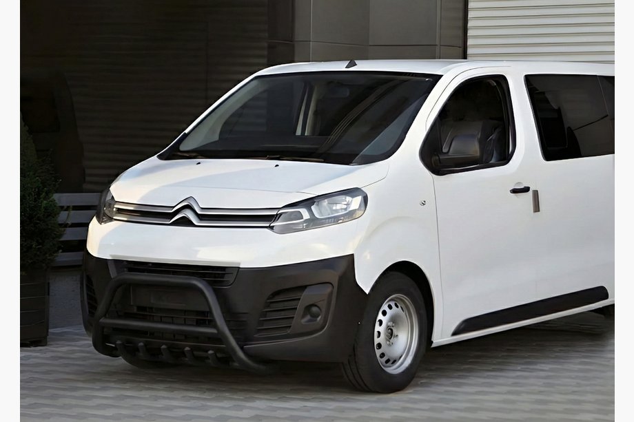 Fiat Scudo 2022- гг. Кенгурятник WT003 Черный Нержавейка Фото 3