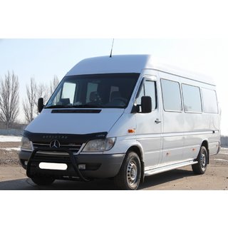Кенгурятник WT003 Черный (Нержавеющая сталь) Mercedes Sprinter W901/902/903/904/905 1995–2006 гг. фото 1