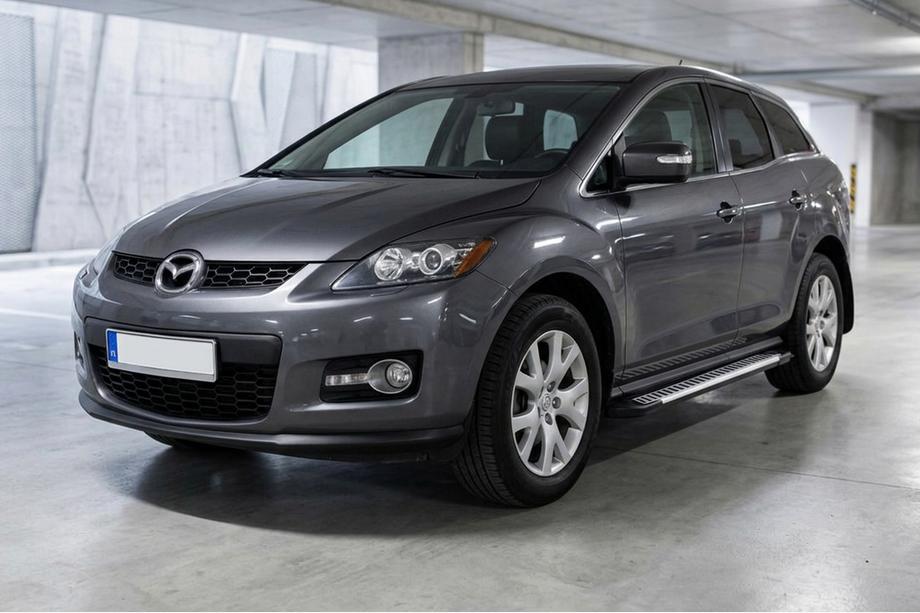 Mazda CX-7 2006-2012 гг. Боковые Подножки Line (2 шт., Алюминий) Image