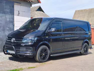 Volkswagen T6 2015-2024 гг. Кенгурятник WT003 Черный (Нержавеющая сталь) фото 1