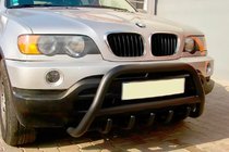 BMW X5 E53 1999–2006 гг. Кенгурятник WT003 Black (нерж) фото 1