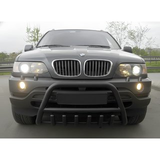Кенгурятник WT003 Black (нерж) BMW X5 E53 1999–2006 гг. фото 2
