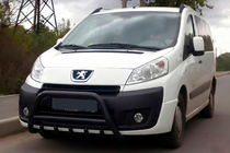 Citroen Jumpy 2007–2017 гг. Кенгурятник WT003 Black (нерж) фото 1