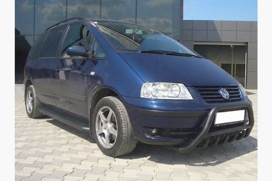 Ford Galaxy 1995-2006 гг. Кенгурятник WT003 Black (нерж) Фото 2