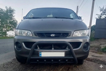 Hyundai H200, H1, Starex 1998-2007 гг. Кенгурятник WT003 Black (нерж) фото 1