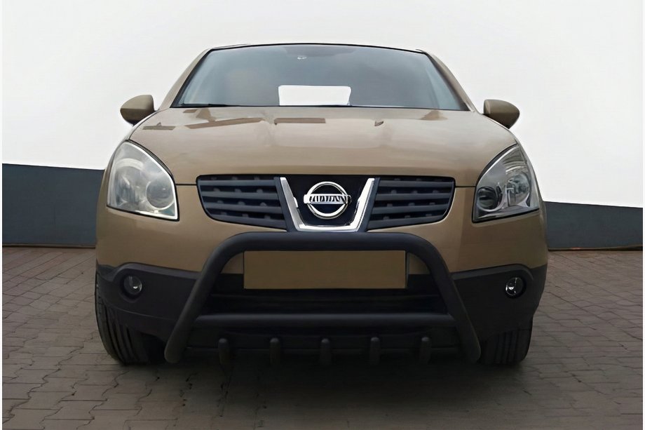 Nissan Qashqai 2007-2010 гг. Кенгурятник WT003 Black (нерж) Image