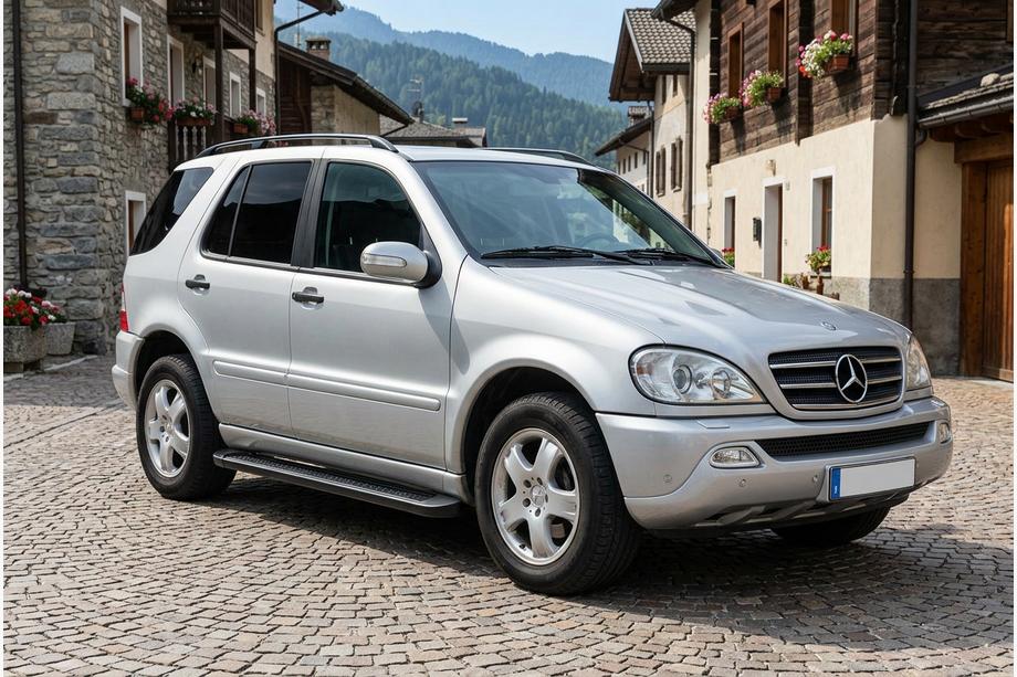 Mercedes ML W163 1997-2005 гг. Боковые Подножки Allmond Black (2 шт., Алюминий) Фото 1