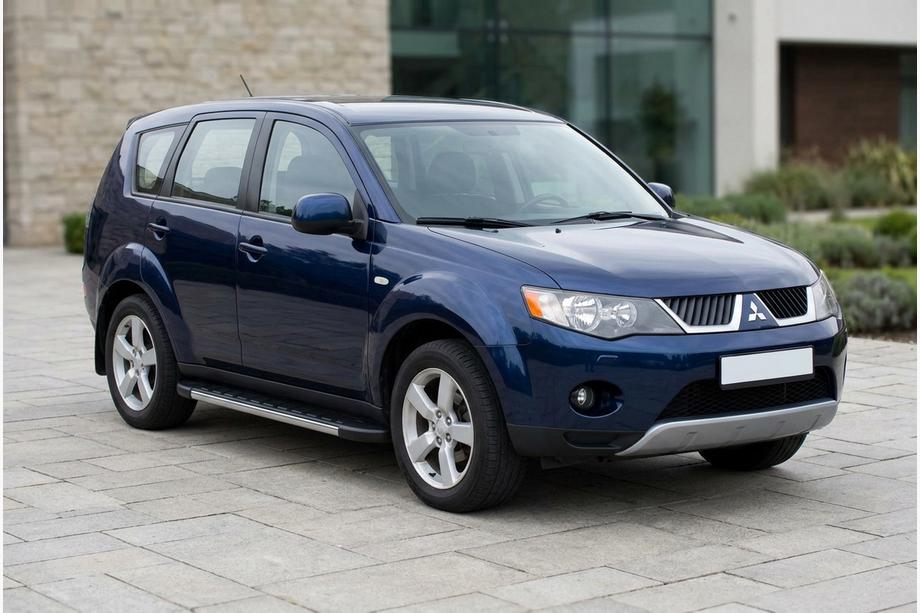 Mitsubishi Outlander 2006-2012 гг. Боковые Подножки Duru (2 шт., Алюминий) Фото 1