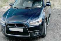 Mitsubishi Outlander 2006-2012 гг. Боковые Подножки Tayga Grey (2 шт., Алюминий) фото 4