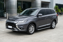 Mitsubishi Outlander 2012-2021 гг. Боковые Подножки Fullmond (2 шт, алюминий) фото 1