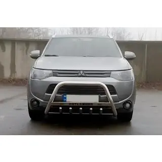Кенгурятник WT004 (нержавейка) Mitsubishi Outlander 2012-2021 гг. фото 3