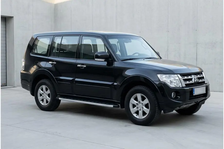 Mitsubishi Pajero Wagon IV 2006-2021 гг. Боковые Подножки Fullmond (2 шт, алюминий) Image