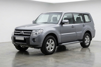 Mitsubishi Pajero Wagon IV 2006-2021 гг. Боковые Подножки Rainbow (2 шт., Алюминий) фото 1