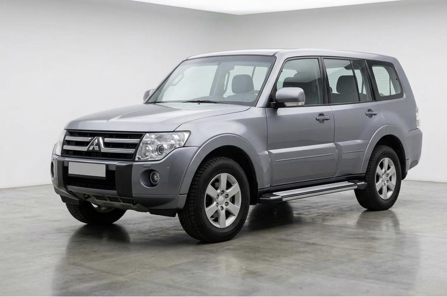 Mitsubishi Pajero Wagon IV 2006-2021 гг. Боковые Подножки Rainbow (2 шт., Алюминий) Image
