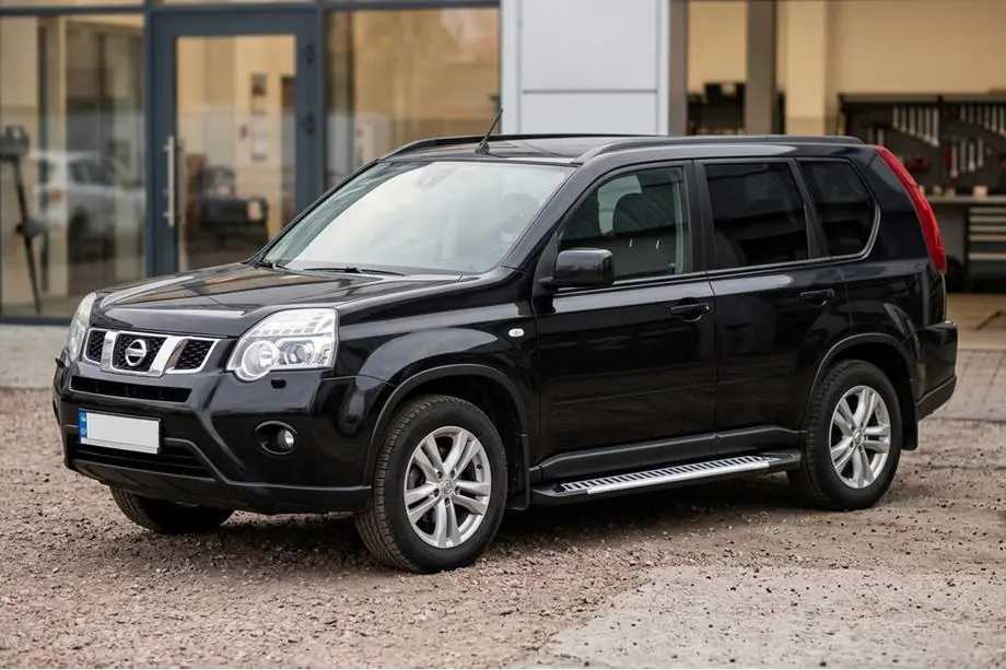 Nissan X-trail T31 2007-2014 гг. Боковые Подножки Line (2 шт., Алюминий) Image