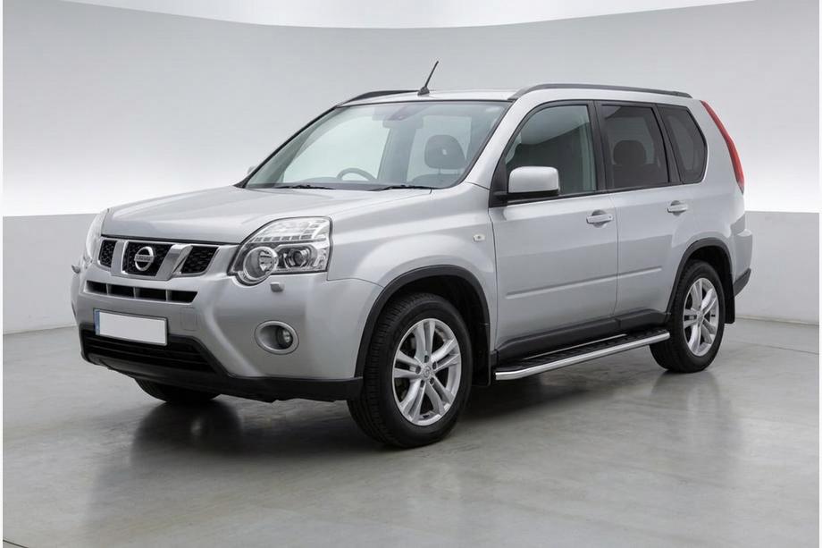 Nissan X-trail T31 2007-2014 гг. Боковые Подножки Maydos V1 (2 шт., Алюминий и Нержавейка) Image