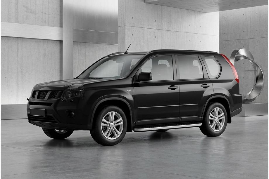 Nissan X-trail T31 2007-2014 гг. Боковые Подножки Tayga Grey (2 шт., Алюминий) Image