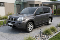 Nissan X-trail T31 2007-2014 гг. Боковые Подножки RedLine Black (2 шт., Алюминий) фото 1