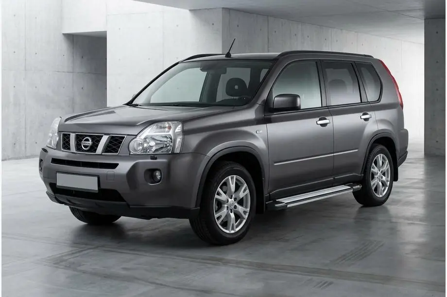 Nissan X-trail T31 2007-2014 гг. Боковые Подножки Rainbow (2 шт., Алюминий) Image