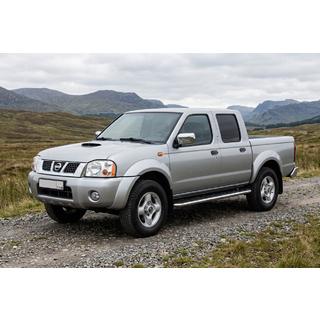 Боковые Подножки Maydos V1 (2 шт., Алюминий и Нержавейка) Nissan NP300 1999-2015 гг. фото 1