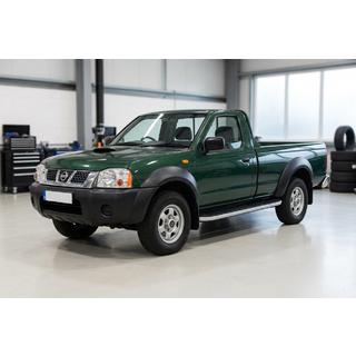 Боковые Подножки Tayga Grey (2 шт., Алюминий) Nissan NP300 1999-2015 гг. фото 1