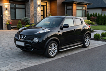 Nissan Juke 2010-2019 гг. Боковые Подножки Maydos V1 (2 шт., Алюминий и Нержавейка) фото 1
