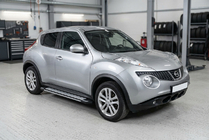 Nissan Juke 2010-2019 гг. Боковые Подножки Rainbow (2 шт., Алюминий) фото 1