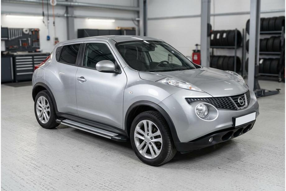 Nissan Juke 2010-2019 гг. Боковые Подножки Rainbow (2 шт., Алюминий) Image