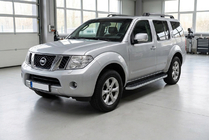 Nissan Pathfinder R51 2005-2014 гг. Боковые Подножки Tayga Grey (2 шт., Алюминий) фото 1