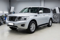 Nissan Patrol Y62 2010-2024 гг. Боковые Подножки Duru (2 шт., Алюминий) фото 1