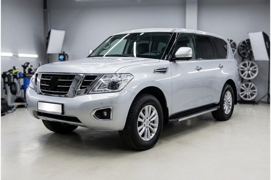 Nissan Patrol Y62 2010-2024 гг. Боковые Подножки Duru (2 шт., Алюминий) Image